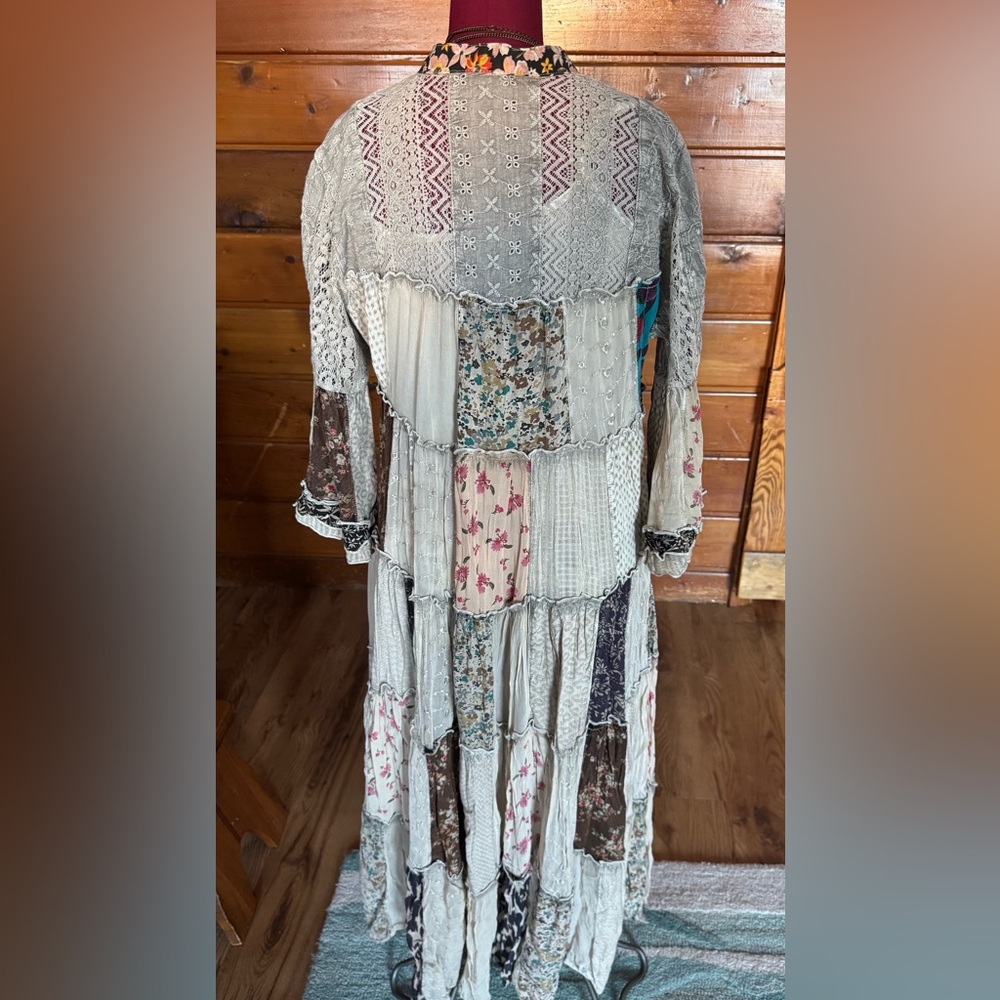 YOUNG THREADS NWT Patchwork Bohemian Maxi Dress N… - image 4